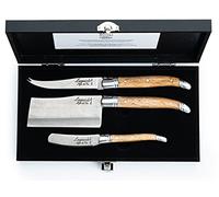 Laguiole Style de Vie Coltello da formaggio Luxury Line, 3 pezzi, in legno di quercia