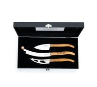 Laguiole Style de Vie Coltello da Formaggio Luxury Line, 3 Pezzi, legno d'ulivo