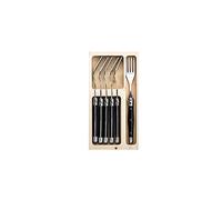 Laguiole Style de Vie Forchette Premium Line, 6 pezzi, nero