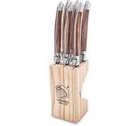 Laguiole Style de Vie, linea Premium - Coltelli da bistecca, spessore 1,8 mm, colore legno, 6 pezzi