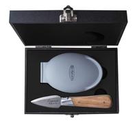 Laguiole Style de Vie Luxury Line Coltello per ostrica in legno di quercia, con porta ostriche