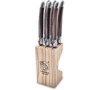Laguiole Style de Vie Premium Line - Coltello da bistecca, spessore 1,8 mm, colore legno, 6 pezzi