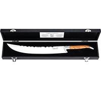 Laguiole Style de Vie Sciabola per champagne Luxury Line, in legno di olivo | Elegante sciabola da champagne con lama in acciaio inox e manico in legno d'ulivo; elegante coltello Sabrage per feste e