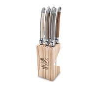 Laguiole Style de Vie - Coltello da bistecca Premium Line, spessore 1,8 mm, 6 pezzi, Treasure