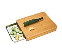 LAGUIOLE - Tagliere con cassetto portaoggetti in acciaio inox -