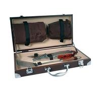 Laguiole Valigetta Barbecue – Utensili in acciaio inossidabile – Marrone scuro