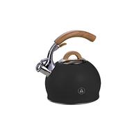 LAGUIOLE, Whistling Kettle, Black, Wooden Handle, for All Types of Cookers, 3 L