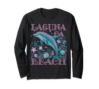 LAGUNA BEACH CA DOLPHIN SOUVENIR SPIAGGIA COLORATO Maglia a Manica