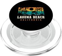 Laguna Beach California Retro Tramonto Palma Spiaggia Tropicale PopSockets PopGrip per MagSafe