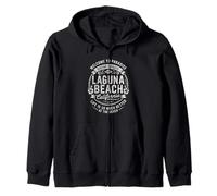 Laguna Beach California USA Vintage Paradise Opera d'Arte Felpa con Cappuccio