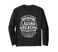 Laguna Beach California USA Vintage Paradise Opera d'Arte Maglia a Manica
