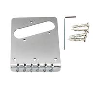 Lahdrhab 1 Set 6 Sella Chitarra Ponte Regolabile 6-Saddle Chitarra Elettrica Ponte per TL Guitar Nero