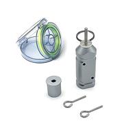 Lahdrhab 1 Set Allarme Campeggio Esterna Trigger Perimetro Viaggio Allarme Copertura 360 ° Linea di Viaggio Perimetro Allarme Meccanico Grigio