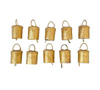 Lahdrhab 10 Pezzi Campanelli Pendenti Vintage Decorazioni Natalizie Campanelli per la Decorazione Domestica, Decorazione di Campanacci per Mucche con Corda Stile B