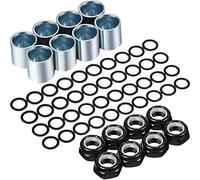 Lahdrhab 56Pcs Skateboard Truck Hardware Kit Distanziali Skateboard Longboard Asse Dadi Skateboard Accessori