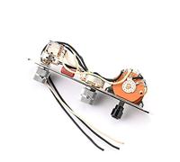 Lahdrhab Chrome 3 Way cablato caricato precablato piastra di controllo cablaggio interruttori manopole per parti di chitarra Tele