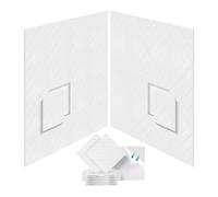 Lahdrhab Confezione da 12 pannelli fonoassorbenti in schiuma, 30,5 x 30,5 x 1,0 cm, autoadesivi, per trattamento acustico, colore bianco