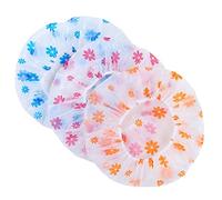 Lahdrhab Cuffia da doccia impermeabile, 10 pezzi, copertura elastica per capelli da bagno, cuffia da bagno per donne, cappello da doccia riutilizzabile