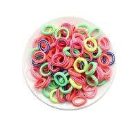 Lahkvor 100 Pezzi Elastici per Capelli Bambina Righe Chiare - Mini Legacci Capelli 2cm Senza Cuciture, Elastici Morbidi per Bambine Neonate, Laccetti Multicolori per Codini e Treccine