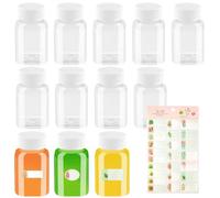 lahnao 12 Boccette, Flaconi, Bottiglie Piccole da 100 ml, Riutilizzabili, da Riempire, Piccole Bottiglie Vuote da Riempire, Bottiglie Dispenser per Capsule, Cosmetici, Spezie, Liquidi