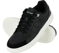 Lahti PRO Scarpe da ginnastica da uomo, in pelle, basse, per il tempo libero, casual, scarpe da lavoro, leggere, da trekking, alla moda, colore nero, taglia 46