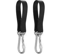 Lahviuu Cinghie per Amaca All'aperto 2 Pezzi Supporto Amaca Cinghie per Altalena Fissaggio per Altalen con Moschettoni e Anelli a D per Giardino Campeggio 33,5 x 2,5 cm