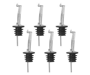 Lahviuu Versatori in Acciaio Inox,6pcs Versatori per Bottiglie Versatori Beccuccio Metal pour Salvagoccia Vino Tappi vino,per liquore, Vino, Olio, Cocktail, Succo
