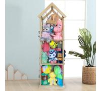 LAIAMER Contenitore per animali di peluche, torre per animali di peluche con corda ad alta elasticità, ideale per asilo nido, stanza dei giochi, camera da letto