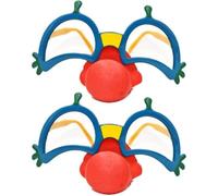 LAIBUY Divertenti occhiali da travestimento con naso rosso pagliaccio novità occhiali da festa occhiali da sole finti naso pagliaccio per forniture per feste di Natale