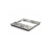 LAICA Bilancia elettronica ricaricabile, Mediterranean Breeze, Design ispirato dalle maioliche - Ricarica USB, vetro temperato, ampio display LCD, design sottile, bilancia pesapersone - Marrone
