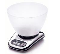 Laica BX9240 Bilancia da Cucina Elettronica, Base Cromo, Ciotola Vitrex, 5 kg, elettrica, alluminio