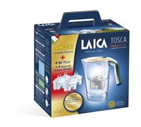 Laica J9059 kit caraffa Carmen Tosca con 4 Filtri Bi-Flux 4 mesi di acqua filtrata , 100% made in Italy