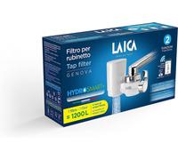 LAICA Genova Filtro Acqua Rubinetto con HYDROSMART+ Metal Stop - Bianco | Riduce