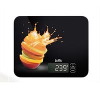 Laica KS5015 Bilancia da Cucina Elettronica, Nera, Vetro Temperato, Tasti Touch Sensor, 15 kg, elettrica