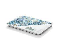 LAICA Bilancia da Cucina Digitale - Blue - Extra Large - Grande capacità 20kg/5g - Display LCD - Funzione TARA e BLOCCA PESO - Calcola Volume dell'Acqua - Vetro Temperato - Italian Design