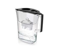 LAICA Prime Line Caraffa Filtrante - Grande Capacità di 3L - Nera - Timer Digitale - 1 Filtro bi-flux Coffee & Tea Incluso, Speciale Formulazione per Ridurre il Calcare - Made in Italy