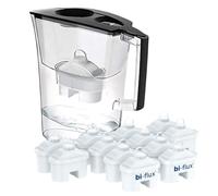 LAICA Prime Line Caraffa Filtrante - Grande Capacità di 3L - Nera - Timer Digitale - 13 Filtri bi-flux Inclusi, Preserva i Sali Minerali Utili all'Organismo e Riduce Cloro - Made in Italy
