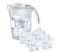 LAICA Stream Line Caraffa Filtrante - 2,3L - Bianca - con 6 Filtri bi-flux healthexpert, Preserva i sali minerali e Riduce le sostanze indesiderate - Timer digitale - Sicurezza Made in Italy