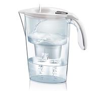 LAICA Stream Line Caraffa Filtrante - 2,3L - Bianca - Timer Digitale - 1 Filtri bi-flux Incluso, Preserva i Sali Minerali Utili all'Organismo e Riduce Cloro e Metalli Pesanti - Made in Italy