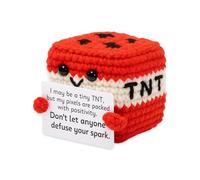 Laicaii TNT, blocco di pixel rosso ispiratore con biglietto di incoraggiamento, regalo di supporto emotivo per giocatori, regalo di addio per colleghi orgogliosi di te, roba carina