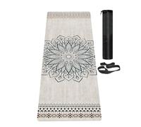 LaiEr Esterilla de Yoga Antideslizante Esterilla de Ejercicio Ecológica con Correa de Transporte, Esterilla Gruesa de Ejercicio y Entrenamiento para Yoga, Pilates y Fitness (183CM*61CM*6MM)