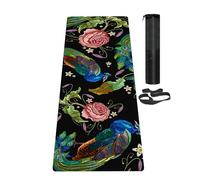 LaiEr Esterilla de Yoga Antideslizante Esterilla de Ejercicio Ecológica con Correa de Transporte, Esterilla Gruesa de Ejercicio y Entrenamiento para Yoga, Pilates y Fitness (183CM*61CM*6MM)