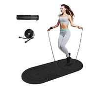 LaiEr Tappetino con corda per saltare, 139 x 61 cm, antiscivolo, protezione per ginocchia, assorbimento degli urti, spessore 8 mm, per allenamento a casa, pavimento in palestra e protezione in corda