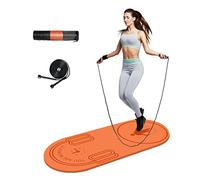 LaiEr Tappetino con corda per saltare, 139 x 61 cm, antiscivolo, protezione per ginocchia, assorbimento degli urti, spessore 8 mm, per allenamento a casa, pavimento in palestra e protezione in corda