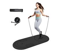 LaiEr Tappetino con corda per saltare, 139 x 61 cm, antiscivolo, protezione per ginocchia, assorbimento degli urti, spessore 8 mm, per allenamento a casa, pavimento in palestra e protezione in corda