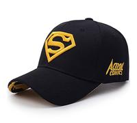 LAIFEKE Berretto da Baseball Cappello da Baseball con Ricamo Superman Snapback Berretto da Baseball per Uomo Donna (Nero&Giallo)