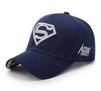 LAIFEKE Berretto da Baseball Cappello da Baseball con Ricamo Superman Snapback Berretto da Baseball per Uomo Donna (Argento&Marinaro)