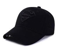 LAIFEKE Berretto da Baseball Cappello da Baseball con Ricamo Superman Snapback Berretto da Baseball per Uomo Donna (Nero)