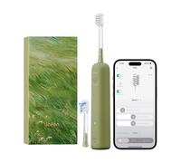 Laifen Wave Special Spazzolino Elettrico Sonico con Oscillazione & Vibrazione Dotato di App, 2 Testine di Ricambio, IP68 Impermeabile, Ideale per Viaggi(Verde)