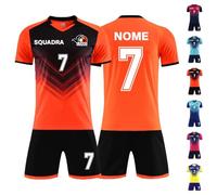 LAIFU Maglia Calcio Personalizzabile con Nome Numero Logo Maglia da Calcio A Manica Corta Pantaloncini da Calcio e Calzini da Calcio Donna Bambini Giovani Adulto